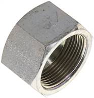 End cap UN 1-5/8"-12 (JIC), Zinc plated steel
